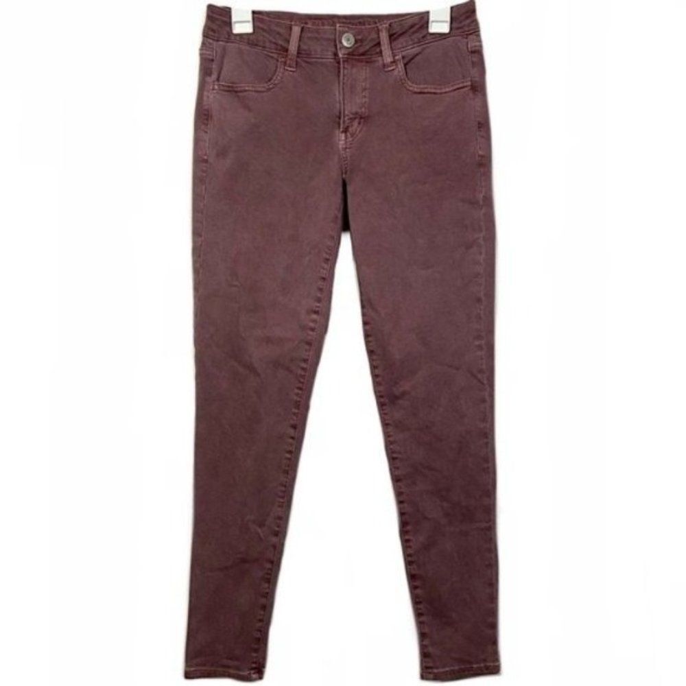 American Eagle High Waisted Mauve Skinny Jeans